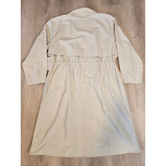 NWT Athleta Luna Trench Coat Beige Lightweight Utility Jacket Womens L - Picture 3 of 5